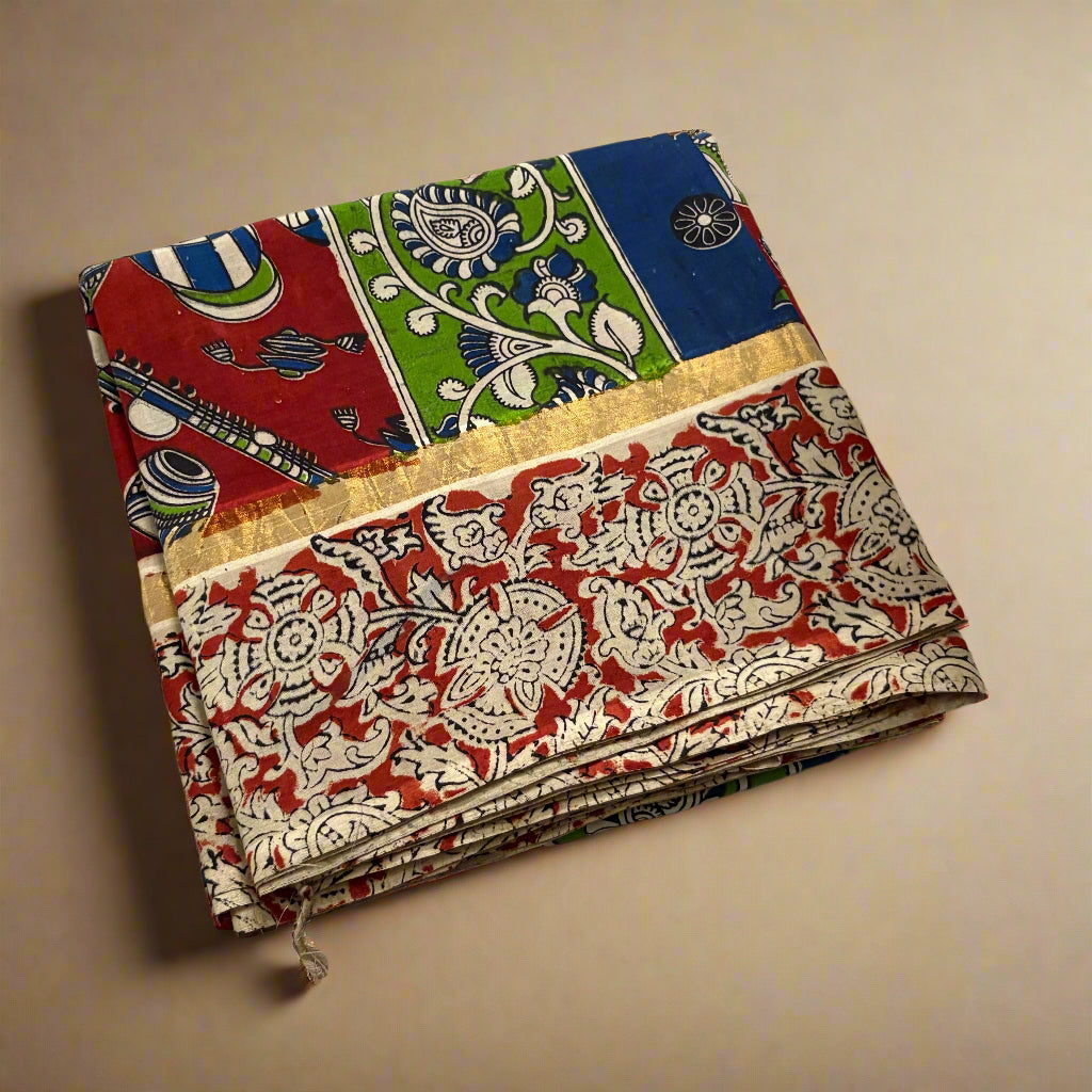 Kalamkari - Zari Border