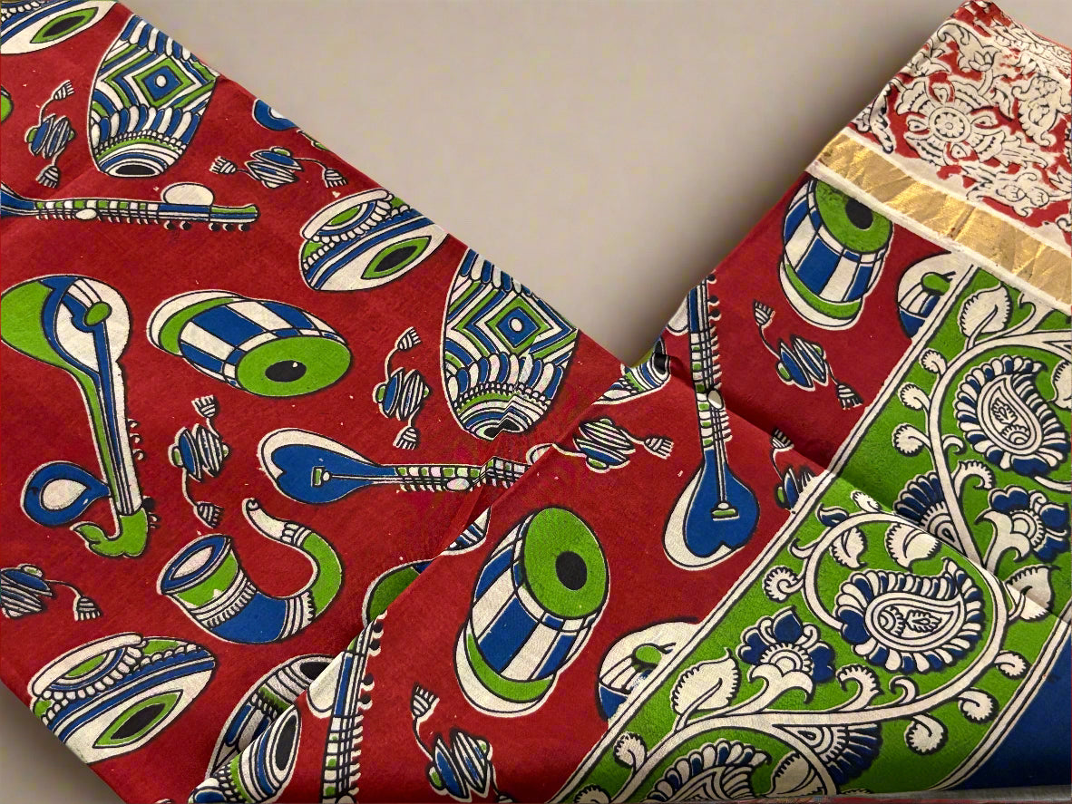 Kalamkari - Zari Border