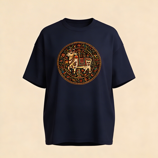 Kamadhenu - Oversized TShirt - Navy