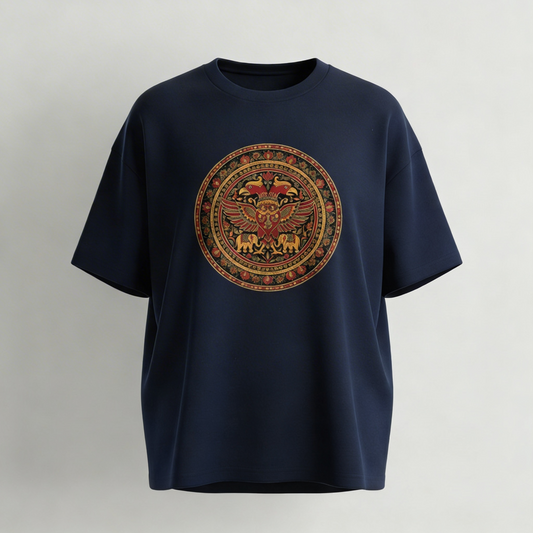 Gandabherunda - Oversized TShirt - Navy Blue