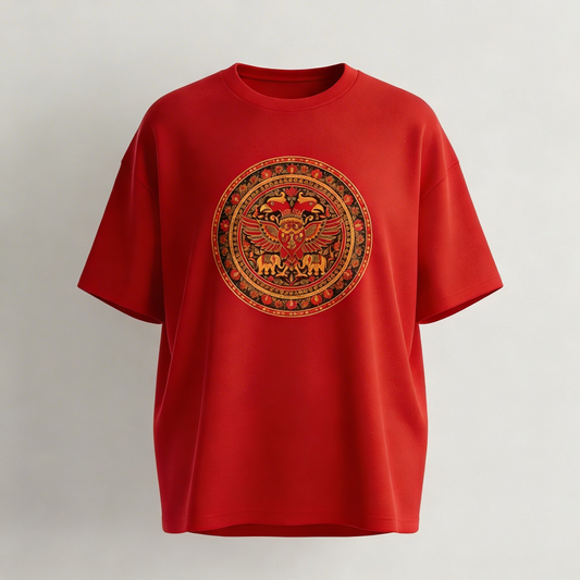 Gandabherunda - Oversized TShirt - Red