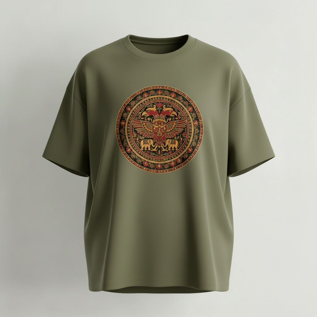 Gandabherunda - Oversized TShirt - Green